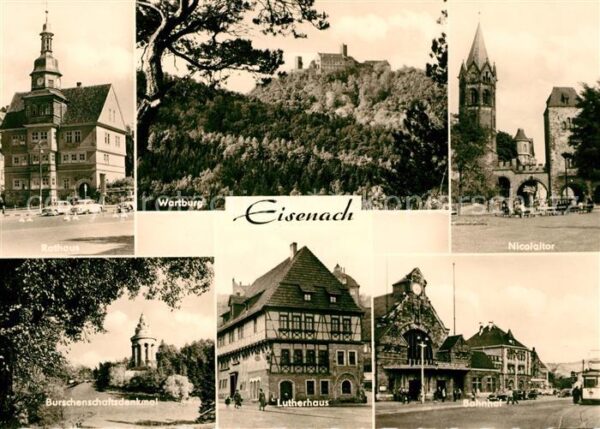 Eisenach Thueringen Rathaus Wartburg Nicolaitor Lutherhaus