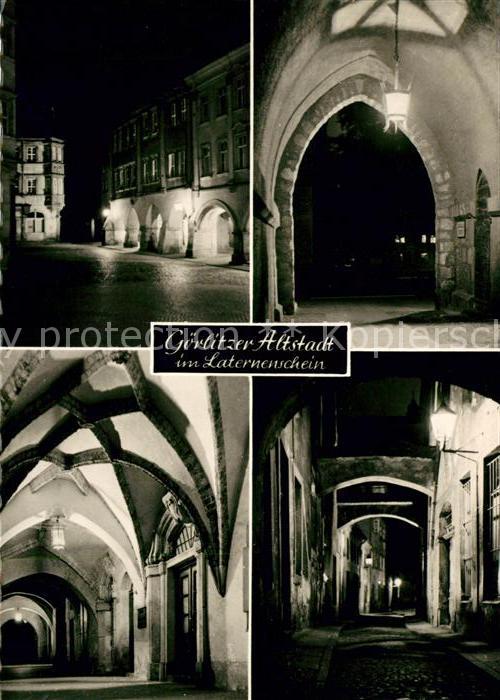 Goerlitz Sachsen Altstadt Laternenschein