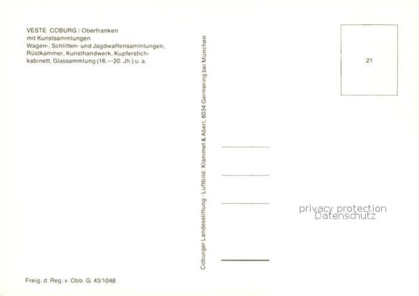 Coburg Fliegeraufnahme Veste – Bild 2