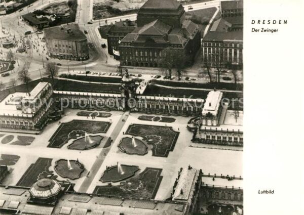 Dresden Zwinger Fliegeraufnahme