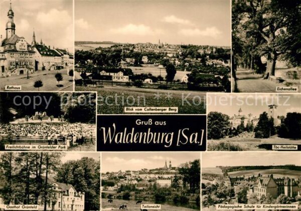 Waldenburg Sachsen Rathaus Freilichtbühne Grünfelder Park