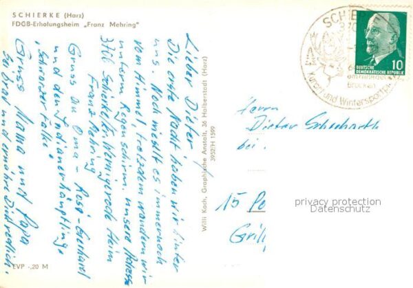 Schierke Harz FDGB Erholungsheim Franz Mehring – Bild 2