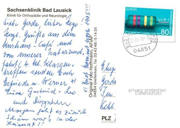 Bad Lausick Sachsenklinik Speisesaal Kurbad Cafe – Bild 2