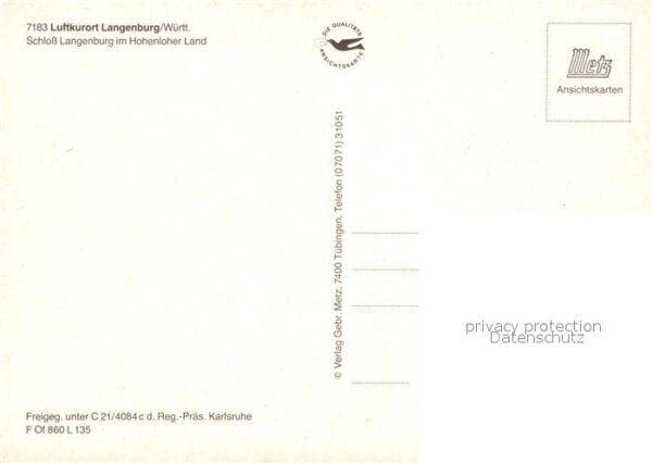 Langenburg Wuerttemberg Fliegeraufnahme Schloss – Bild 2