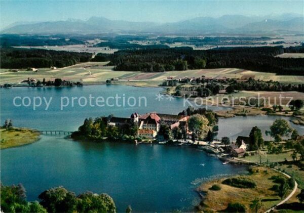Seeon-Seebruck Fliegeraufnahme Inselschloss