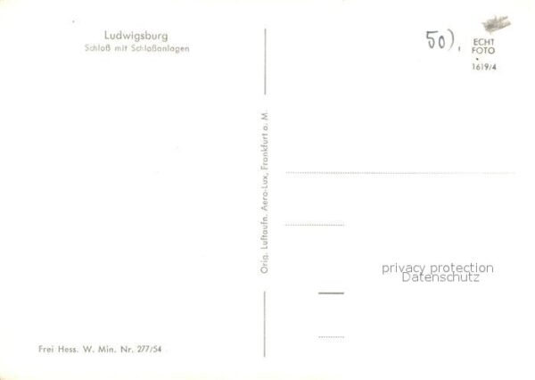 Ludwigsburg Wuerttemberg Fliegeraufnahme Schloss Schlossanlagen – Bild 2