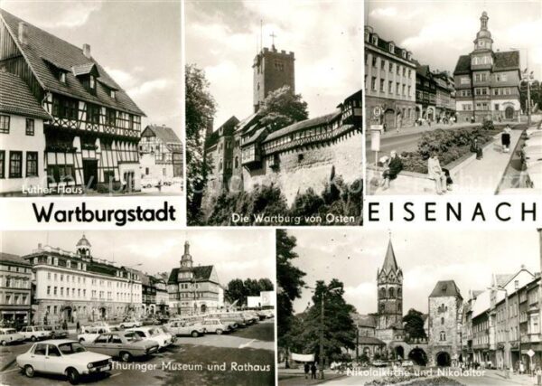 Eisenach Thueringen Rathaus Luther Haus Wartburg