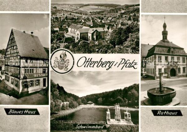 Otterberg Blaues Haus Rathaus Schwimmbad Panorama