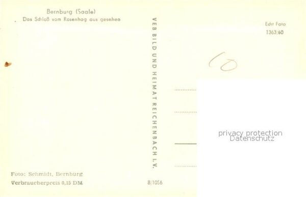 Bernburg Saale Schlossblick vom Rosenhag – Bild 2