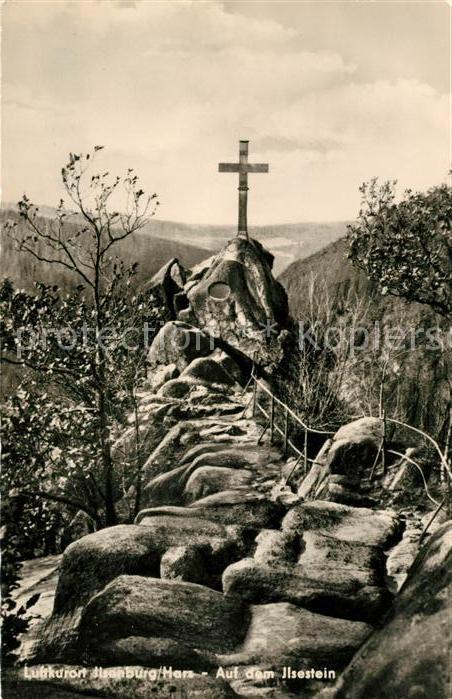 Ilsenburg Harz Gipfelkreuz auf dem Ilsestein