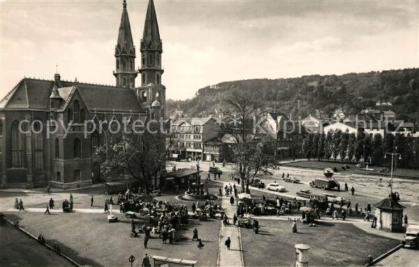 Meiningen Thueringen Platz der Republick Kirche