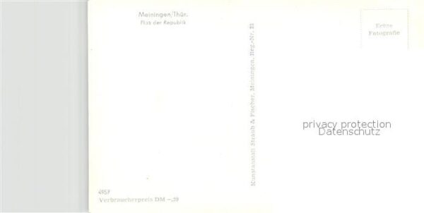 Meiningen Thueringen Platz der Republick Kirche – Bild 2