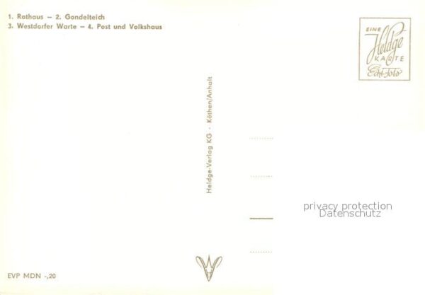 Aschersleben Rathaus Gondelteich Westdorfer Warte Po – Bild 2