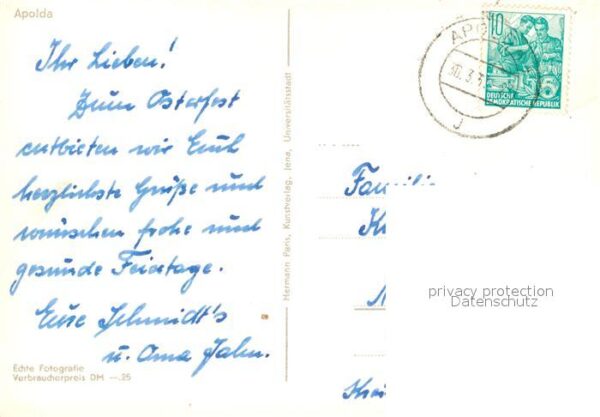 Apolda Puschkin Platz Panorama Kirche Bahnhofs – Bild 2