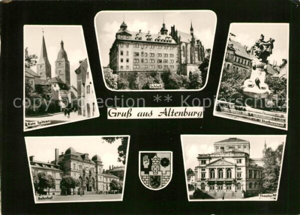 Altenburg Thueringen Rote Spitzen Schloss Skatbrunnen Bahnho