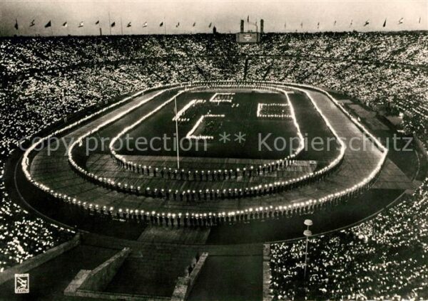 Berlin Olympia Stadion bei Nacht