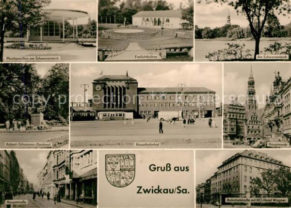 Zwickau Sachsen Musikpavillon Freilichtbühne Schwanente