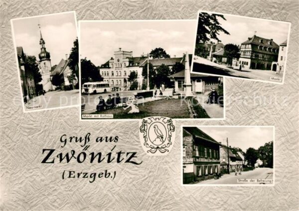 Zwoenitz Neumarkt Rathaus Markt Strasse der Befr