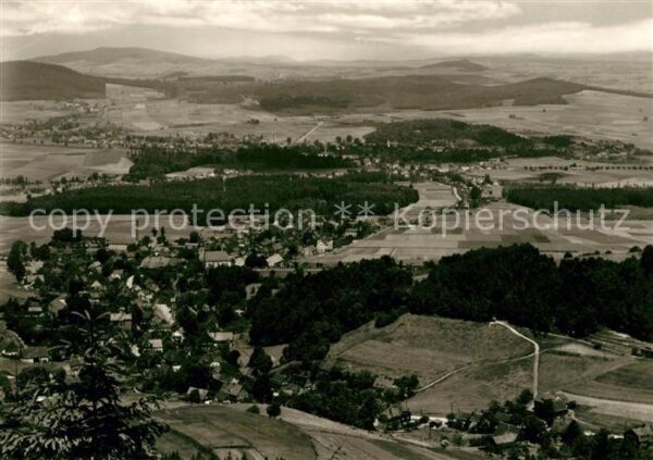 Waltersdorf Zittau mit Blick vom Lauschehang nach Grosssch
