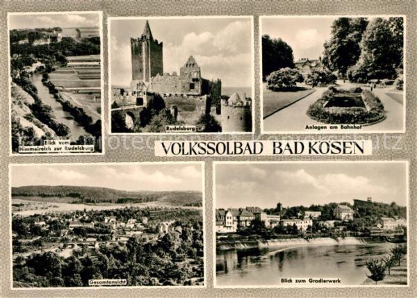 Bad Koesen Blick vom Himmelreich Rudelsburg Bahnho