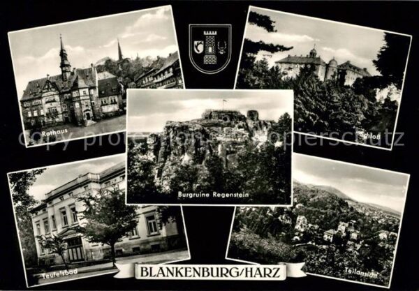 Blankenburg Harz Rathaus Burgruine Regenstein Schloss Te