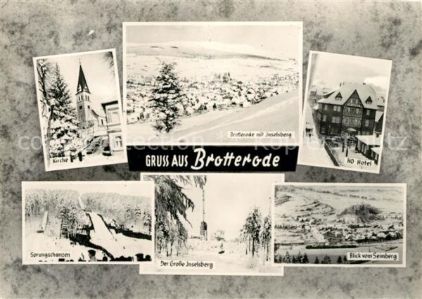 Brotterode Kirche Inselsberg HO Hotel Sprungschanz