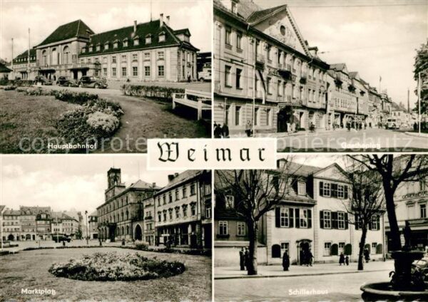 Weimar Thueringen Hauptbahnhof Goetheplatz Marktplatz Sch