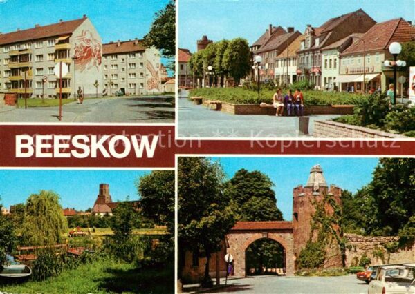 Beeskow Poststrasse Thälmann Platz Kleine Spree