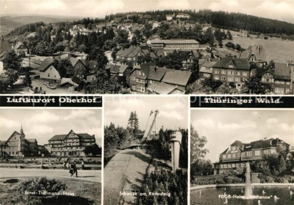 Oberhof Thueringen Panorama Ernst Thälmann Haus Schanze am