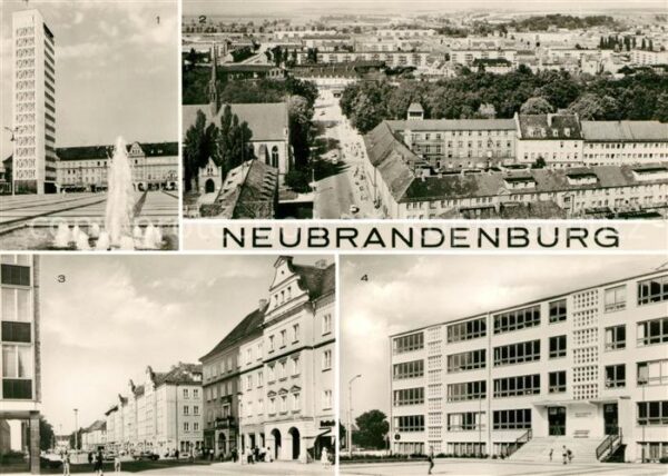 Neubrandenburg Hochhaus Karl Marx Platz Ernst Thälmann