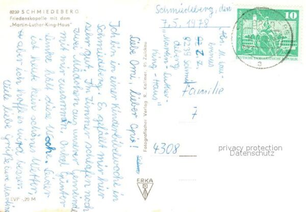Schmiedeberg  Dippoldiswalde Friedenskapelle mit Martin Luther King – Bild 2