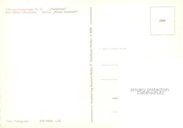 Meissen Elbe Sachsen Schlangenhenkelvase Malabaren Manufaktu – Bild 2