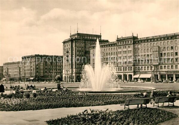 Magdeburg Wilhelm Pieck Allee Springbrunnen