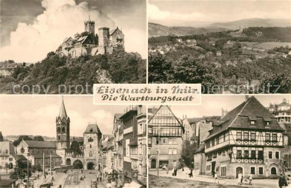 Eisenach Thueringen Wartburg Fachwerkhaus Stadtturm Stadtto