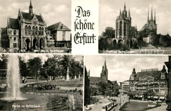 Erfurt Rathaus Sparkasse Dom Severikirche Kult