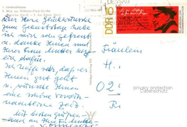 Dessau-Rosslau Landestheater Wilhelm Pieck Straße Rote – Bild 2