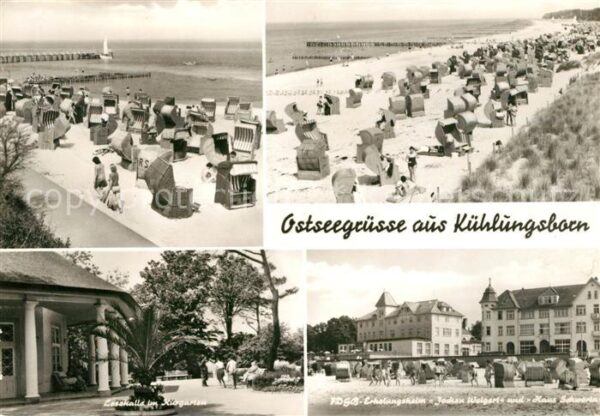 Kuehlungsborn Ostseebad Lesehalle Kurgarten Strand FDGB Erholun