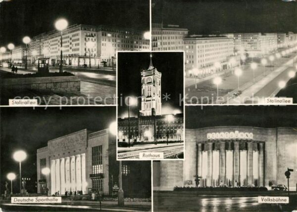 Berlin Stalinallee Deutsche Sporthalle Volksbü