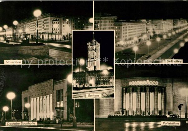 Berlin Stalinallee Deutsche Sporthalle Volksbü
