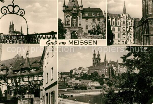 Meissen Elbe Sachsen Dom Mitteltor Burganlage Albrechtsburg
