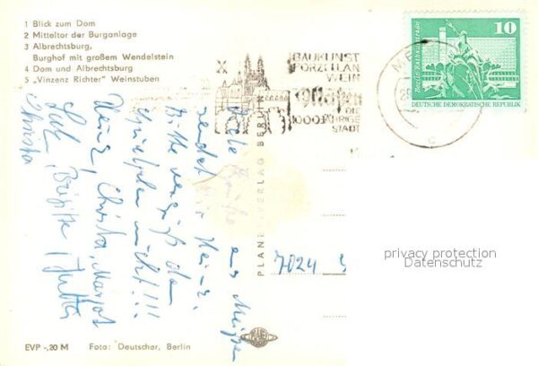 Meissen Elbe Sachsen Dom Mitteltor Burganlage Albrechtsburg – Bild 2