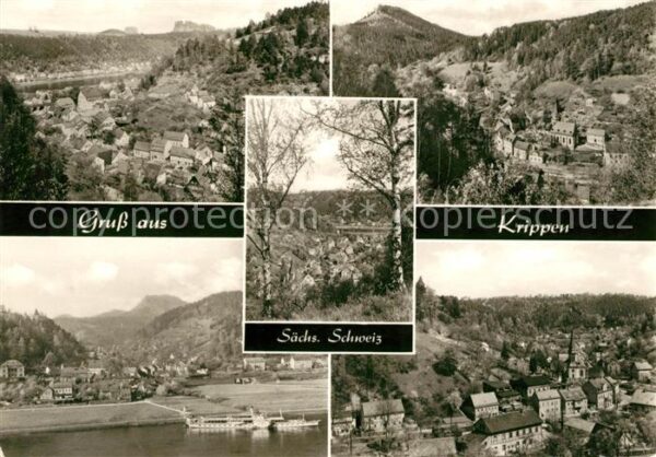 Krippen Bad Schandau Panoramen Fährschiff