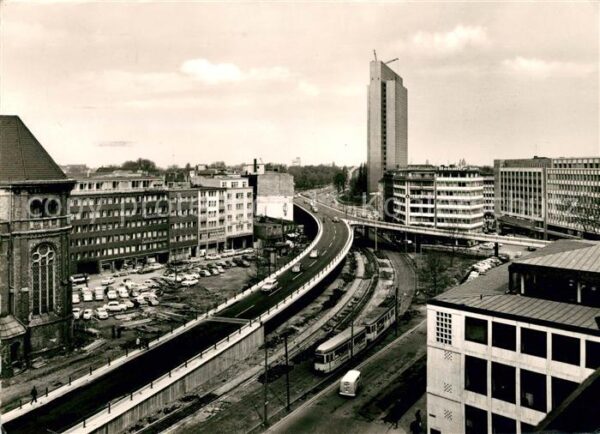 Duesseldorf Hochstraße Thyssenhaus Jan Wellem Platz