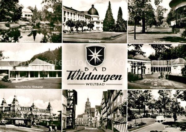 Bad Wildungen Wandelhalle Fackelteich Badehotel Park