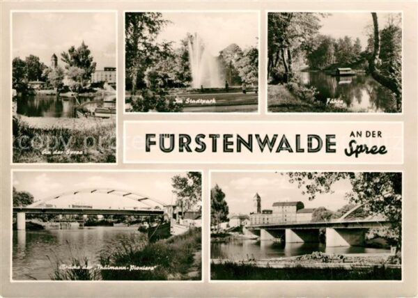 Fuerstenwalde Spree Stadtpark Fähre Brücke Thälmann Pionier