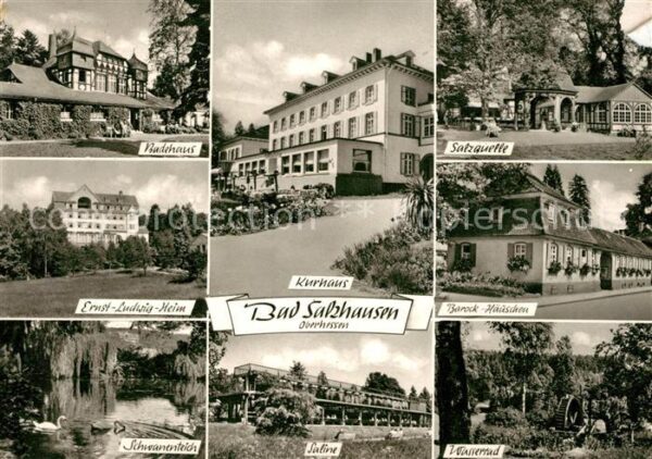 Bad Salzhausen Kurhaus Barockhäuschen Salzquelle Badeh