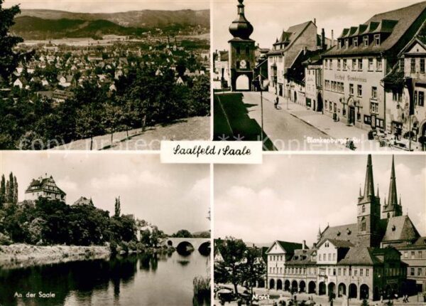 Saalfeld Saale Markt Blankenburger Straße Panorama