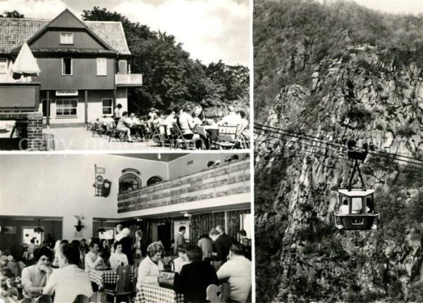 Rosstrappe Harz Region Berghotel Rosstrappenfelsen Personensch