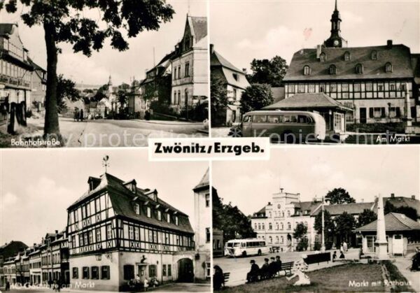 Zwoenitz Bahnhofstraße Markt Rathaus