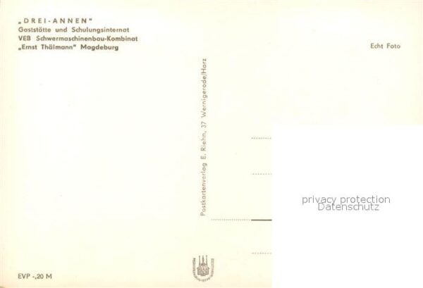 Magdeburg Drei Annen Gaststätte Schulungsinternat – Bild 2